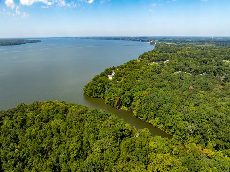 Protected cove off the main lake