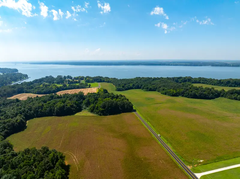 Open field above the lake